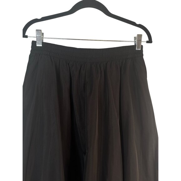 ZARA Black M/L Elastic Waist Midi Skirt Zara Polyester Flowy Design - Picture 14 of 15